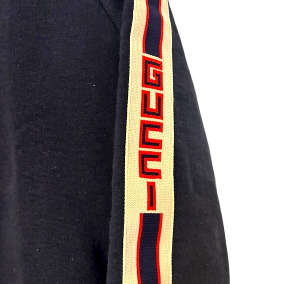 Gucci Navy Technical Jersey Track Suit with the signature Web Stripe Trim Size 8 - Picture 7 of 11